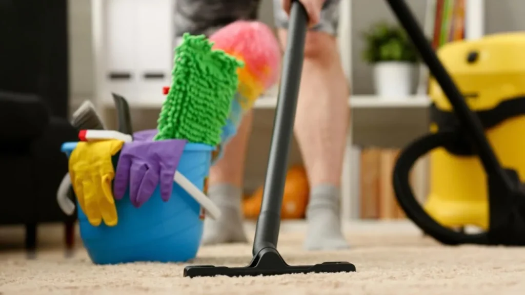 You can make a carpet cleaning solution at home as well