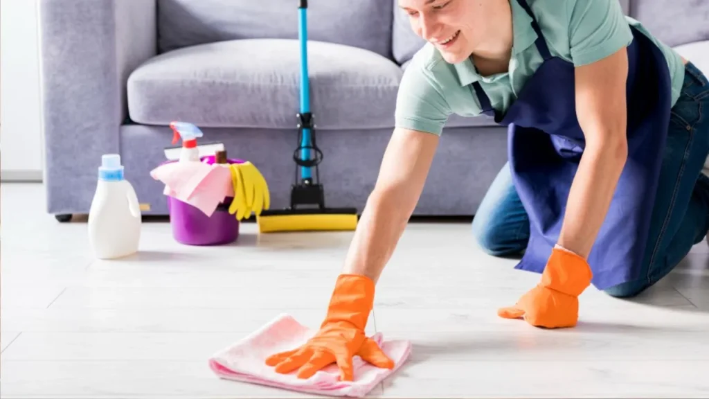 If you feel the floor is still sticky after mopping
