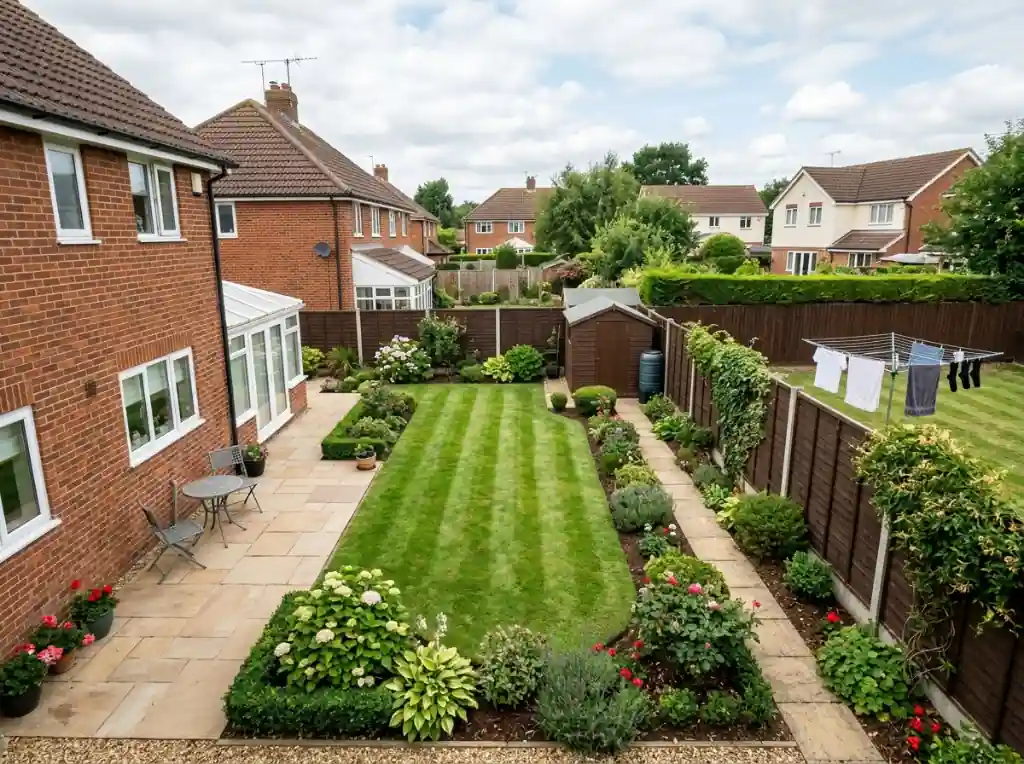 Garden needing full clean-up and clothesline before re-letting on Ashford Road